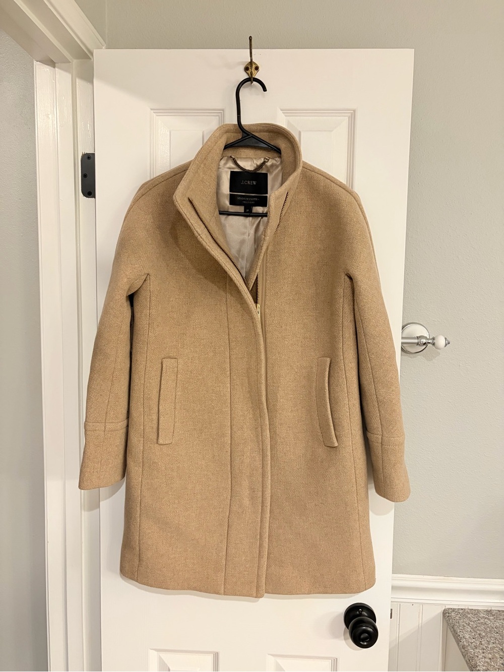 J.Crew Stadium Cloth Cocoon Nello Gori City Coat Camel 2 Petite